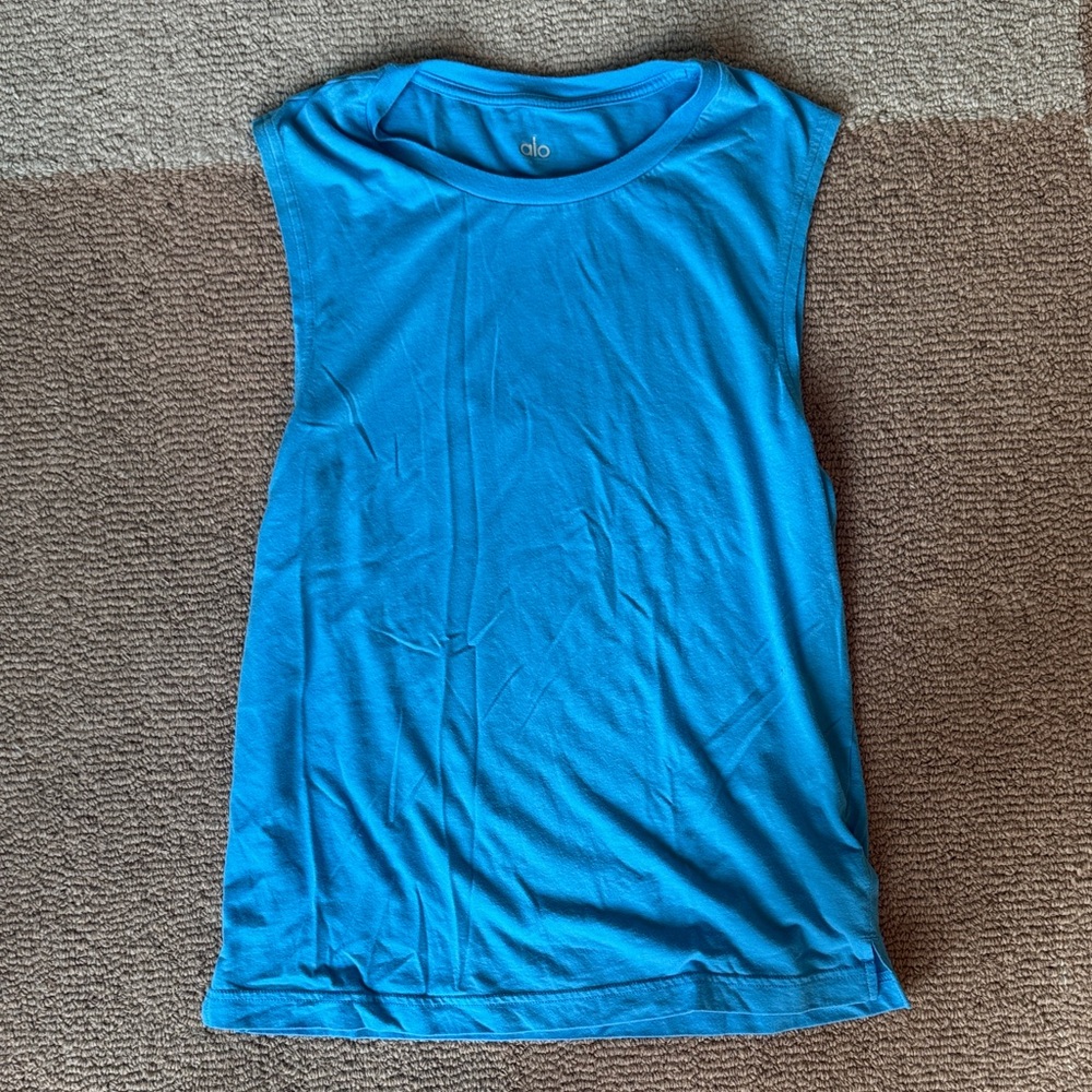 ALO Yoga Vibrant Blue Muscle Tee